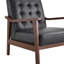 Fauteuil d'appoint rembourré en bois massif Lemley Mid Century-128242425