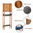 Over The Toilet Storage Cabinet with Double Vented Doors and Open Shelf, Brown and Gray - Elements Collection
