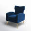 Fauteuil à oreilles en velours avec capitonnage à boutons H 37 "Consolata-1141414488