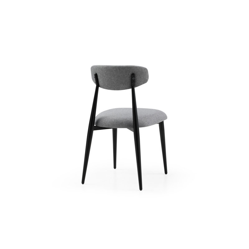 4pcs  Dining Chairs: Fluffy Cushion, Curved , Metal Frame For Room Of 4 Contemporary Chairs, Upholstered, Legs, Thick Back
