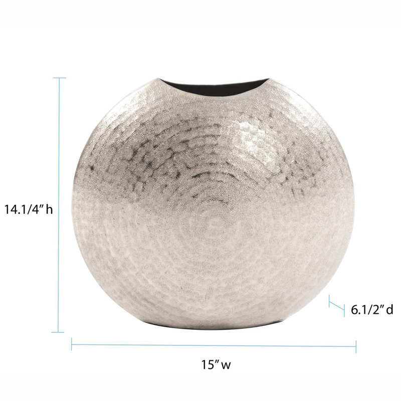 Boadicea Aluminum Table Vase, 14.25" H x 15" W x 6.5" D
