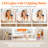 Vanity With Mirror And Led Lights, Adjustable Color/brightness, 2 Power Outlets/ 2 Usb Ports, White Makeup Desk With Storage Stool, 8 Open Shelves, 2 Drawers, 2 Lipstick Holders, Bottom Shelf