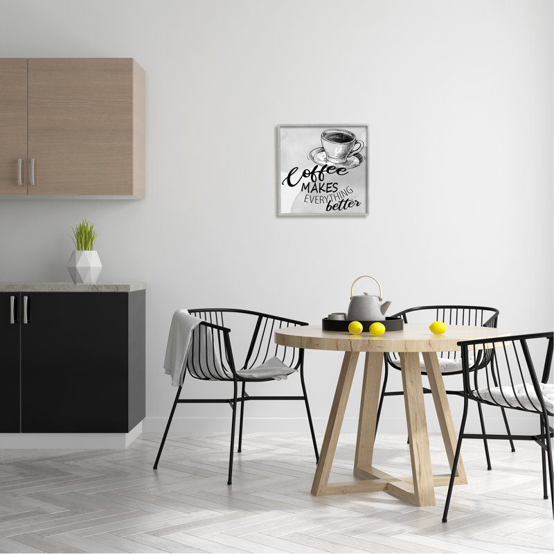 «Vintage Coffee Expression on Wood» par Kim Allen, impression, Estampe numérique Farmhouse, H 17 po x l 17 po x P 1,5 po