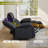 87.01'' Wide Modern Soft Vegan Leather Manual Reclining Sofa With Hide Console (Set of 2)