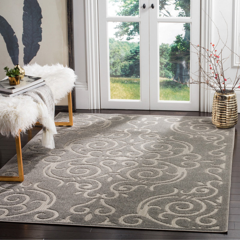 Prussia Performance Geometric Rug, Rectangle 6'7" x 9'6"