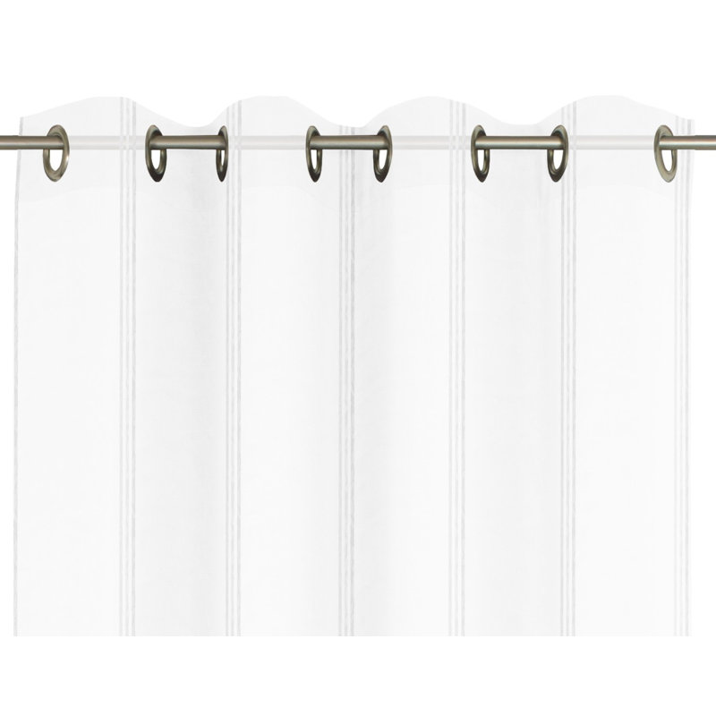 Anneclaar Sheer Single Curtain Panel, White, 250cm Width x 145cm Drop