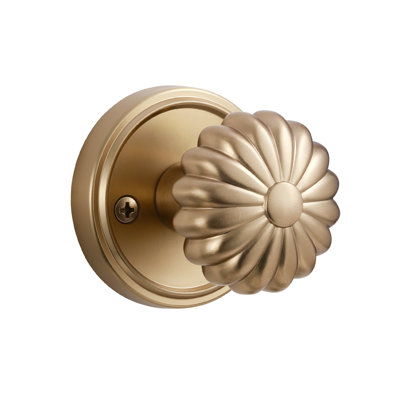 MRML Champagne Bronze Passage Door Knob, Interior Doorknob Kitchen Pantry Door Handle Hallway Closet Door Knob, Aluminium Alloy Knob
