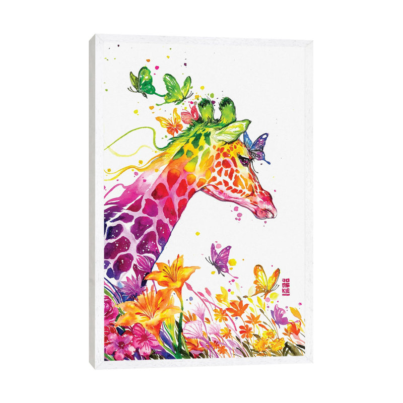 Firdaus by Jongkie - Painting on Canvas, 101.6cm H x 66.04cm W x 3.81cm D, White Framed
