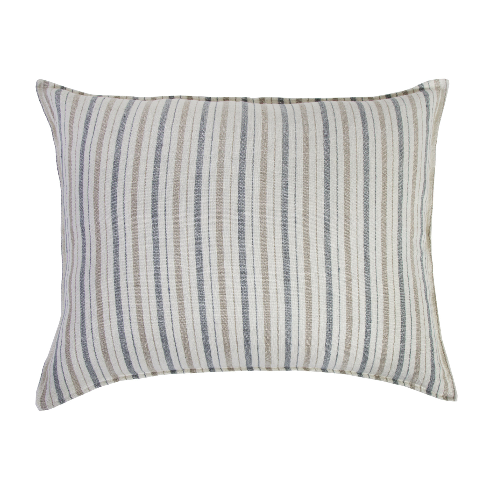 Naples Striped Linen Throw Pillow, 28" x 36", Rectangular