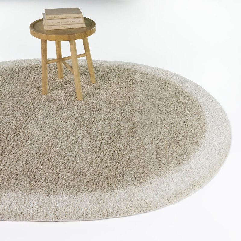 Tapis beige Odelle, Beige, Ovale 6 pi 7 po x 9 pi