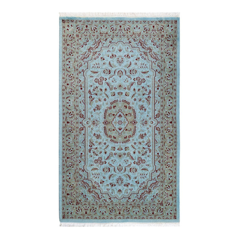 Tapis bleu noué à la main Weirsky - One-of-a-Kind Weirsky