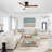 42" Flush Mount 3-Solid Wood Blade Ceiling Fan Led Light, Silent Remote Control-1253806623