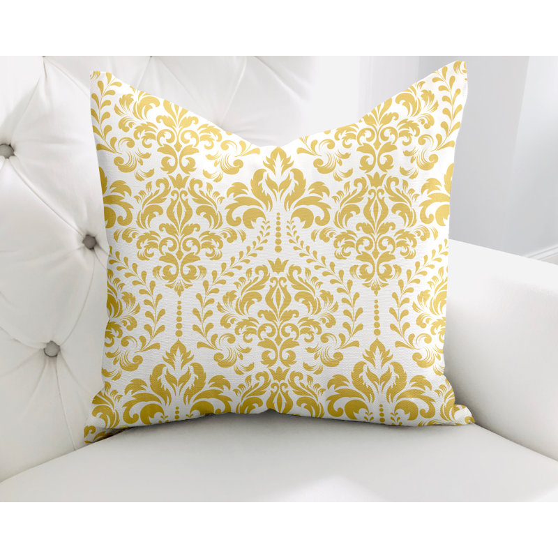  Housse et insert de coussin en coton Adeline, L 19 po x H 19 po, Jaune