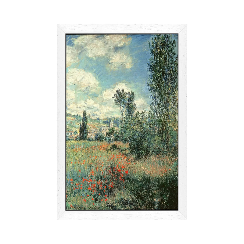 Path Through The Poppies, Ile Saint-Martin, Vetheuil, 1880 by Claude Monet - Painting on Canvas, 66.04 cm H x 45.72 cm W