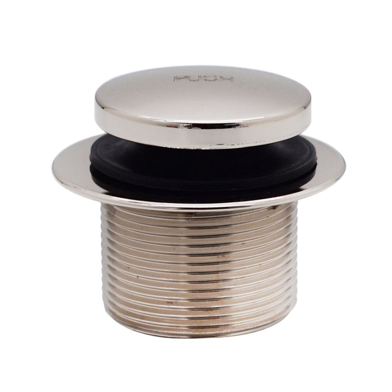 Sch. Drain de baignoire 40 "1-1 / 2" en PVC avec trop-plein deux trous, Nickel poli