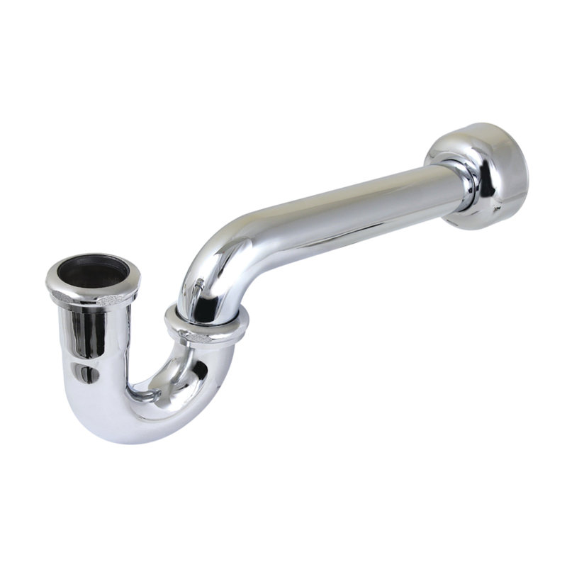 Siphon avec rebord carré, Chrome poli