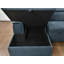 Canapé modulaire en U de 128 po avec repose-pieds et canapé modulaire réversible 7 places avec siège de rangement, ensembles de canapés de salon avec repose-tête réglable, bleu