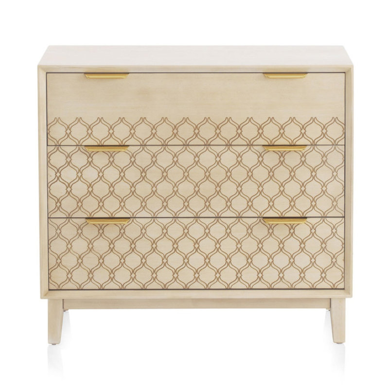 Pawtucket 85cm W 3 - Drawer Chest of Drawers