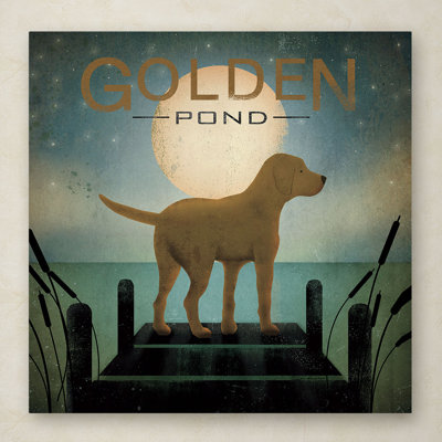 « oasis jaune golden pond pond » par ryan fowler, impression sur toile tendue