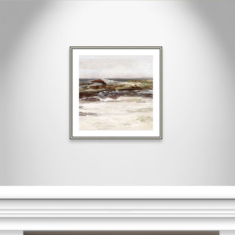 Stoney Peak Print by Casa Fine Arts, 28.75" H x 28.75" W x 0.875" D, Silver Classic Framed Print with Mat