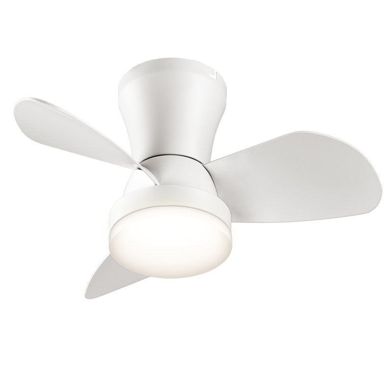 Ventilateur de plafond de 22 po avec télécommande et ensemble d'éclairage inclus pour les petites pièces, 22", Blanc