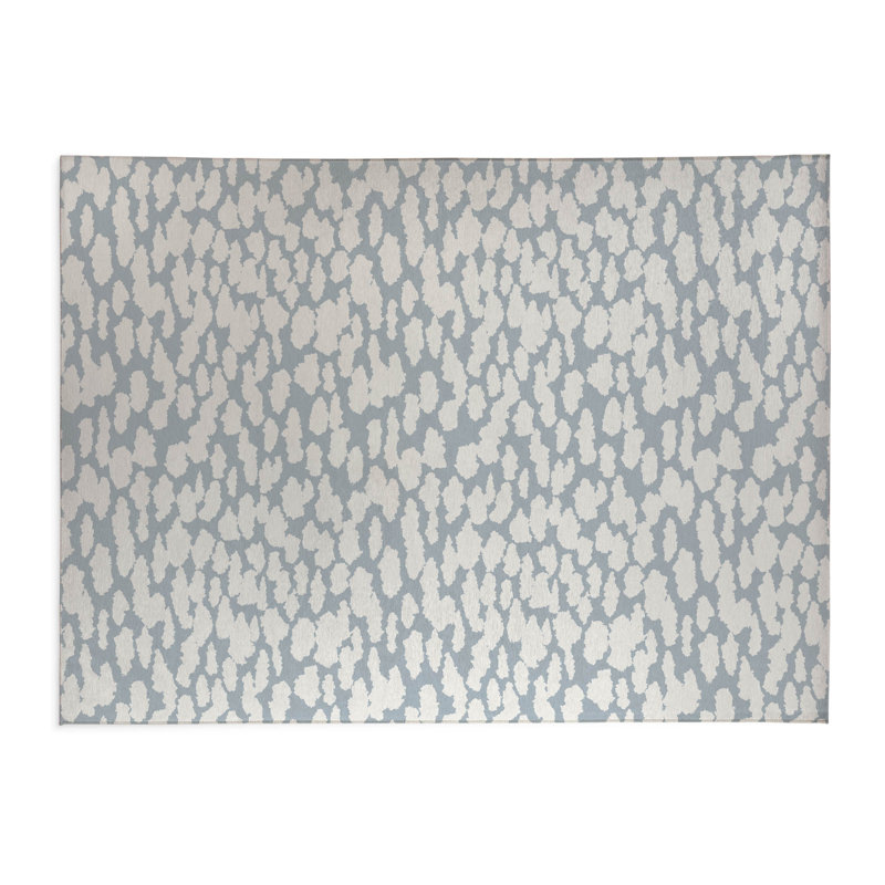 Tapis de bureau léger Animal Splat, L 6 pi x L 4 pi, Bleu ardoise
