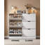 Armoire de rangement à chaussures à 3 niveaux avec tiroirs rabattables, organisateur de chaussures autoportant 18 paires de l 23,6 po pour vestibule-1169348661-1169348660