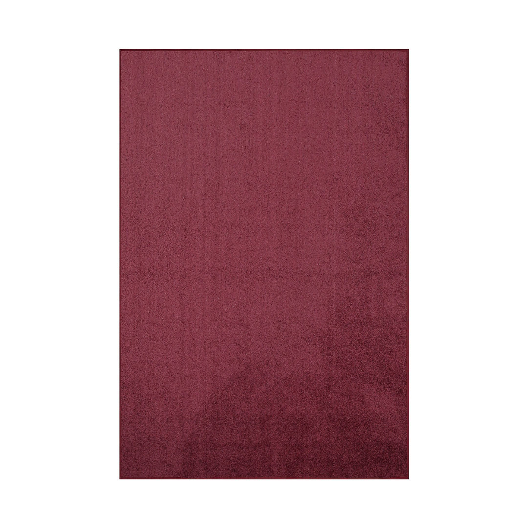 Modern Plush Pet and Kids Friendly Solid Color Cranberry Area Rugs, Stain & Fade Resistance, Perfect for Living Room, Dining Room, Bedroom, Playroom and Kidsroom, Event, Wedding, Amberle Rug Ebern Designs Rug