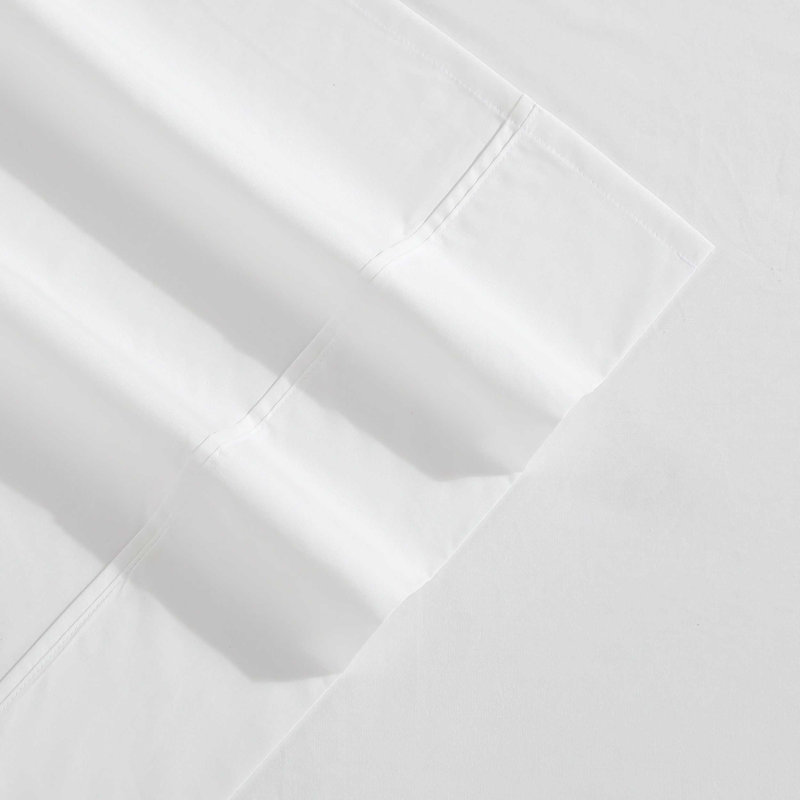 Vera Wang Egyptian Cotton Solid Sheet Set, Beige, King Sheet Set with 3 Additional Pieces