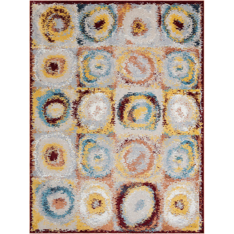 Tiles Kamala Washable Rug, Rectangle 9' x 12'