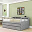Lit de jour simple TG en bois avec double couchette, ports de chargement USB et compartiments de rangement-1449847738