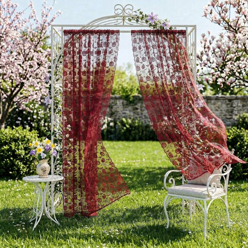 Sheer Curtain Pair, 137 cm Width x 244 cm Drop