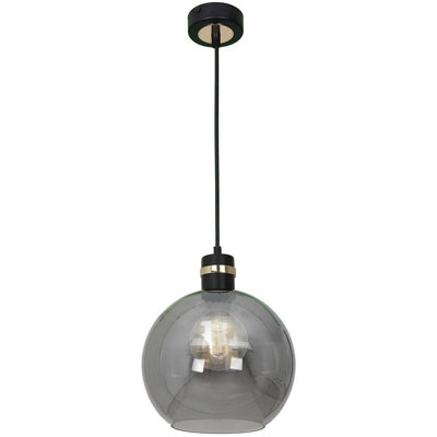 Brekin 1 - Light Black Sphere Pendant