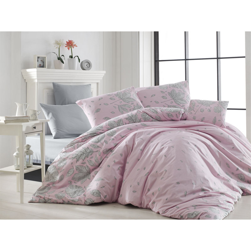 Cotton Floral Duvet Cover, 61" x 79" Duvet Cover + 1 Standard Pillowcase