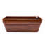 7.8 In. Dark Wood Plastic Rectangle Self-Watering Planter Pot