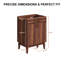 Base de meuble-lavabo simple 24 po Mid-Century