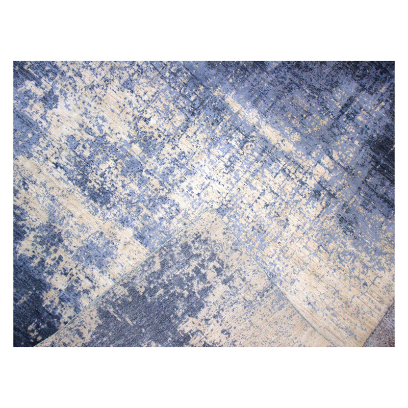 Tapis gris / ivoire noué à la main de haute qualité