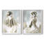 Figurine en lumière dorée I - reproduction encadrée de qualité supérieure - prête à être accrochée - aucun clou requis - aucun clou requis-751466174-751466172