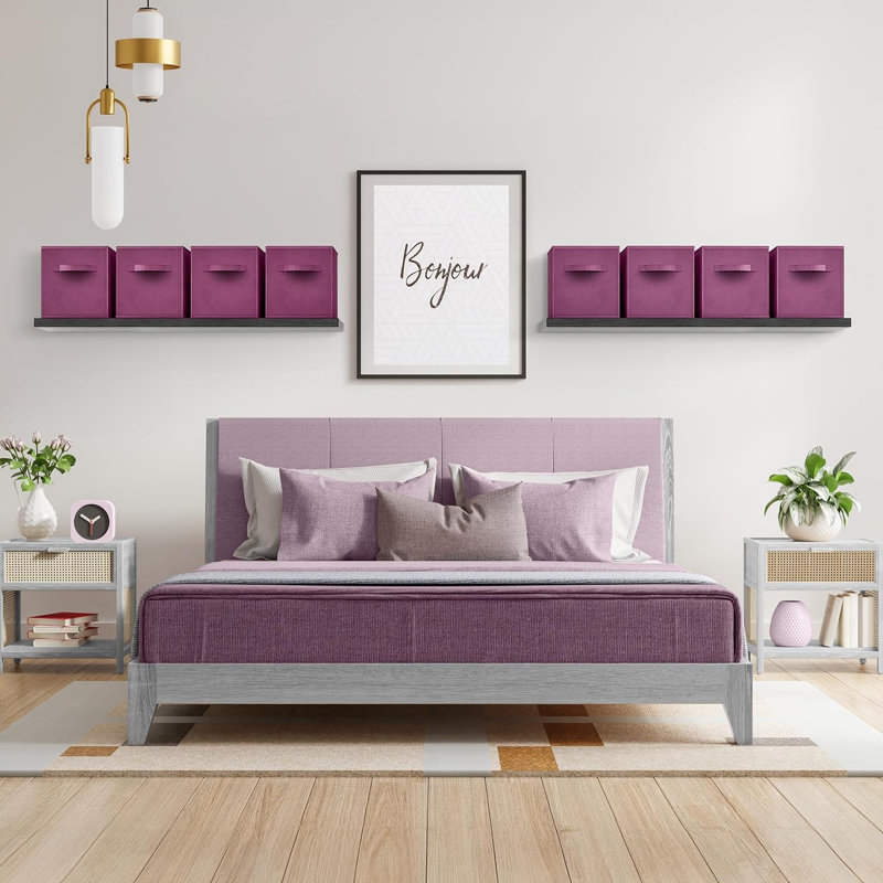 Bac de rangement en tissu Sorbus, Mauve