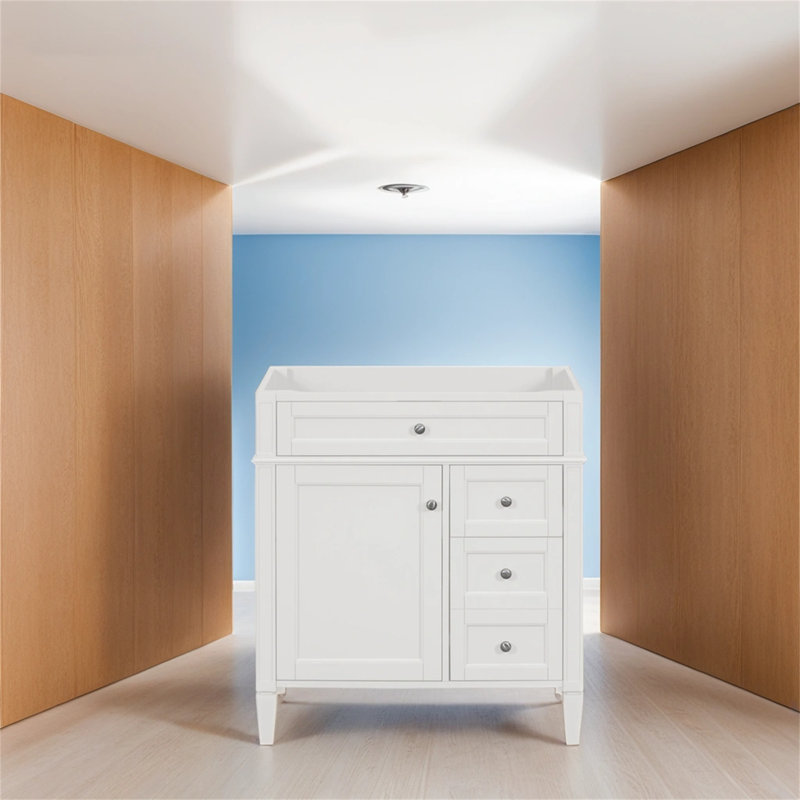 29'' Single Bathroom Vanity Base Only, White
