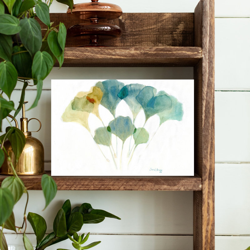 Contemporary Art Abstract Delicate Peaceful Tree Landscape Wall Art by Janel Bragg - Wrapped Canvas Print