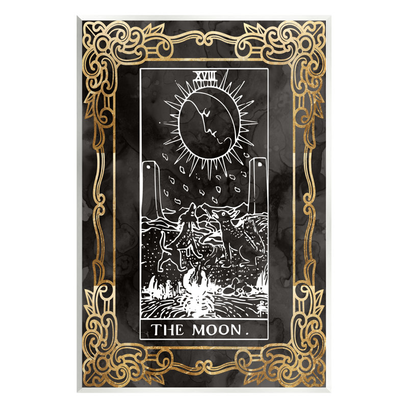 " Patterned Moon Tarot " by Lil' Rue, 15" H x 10" W x 0.5" D