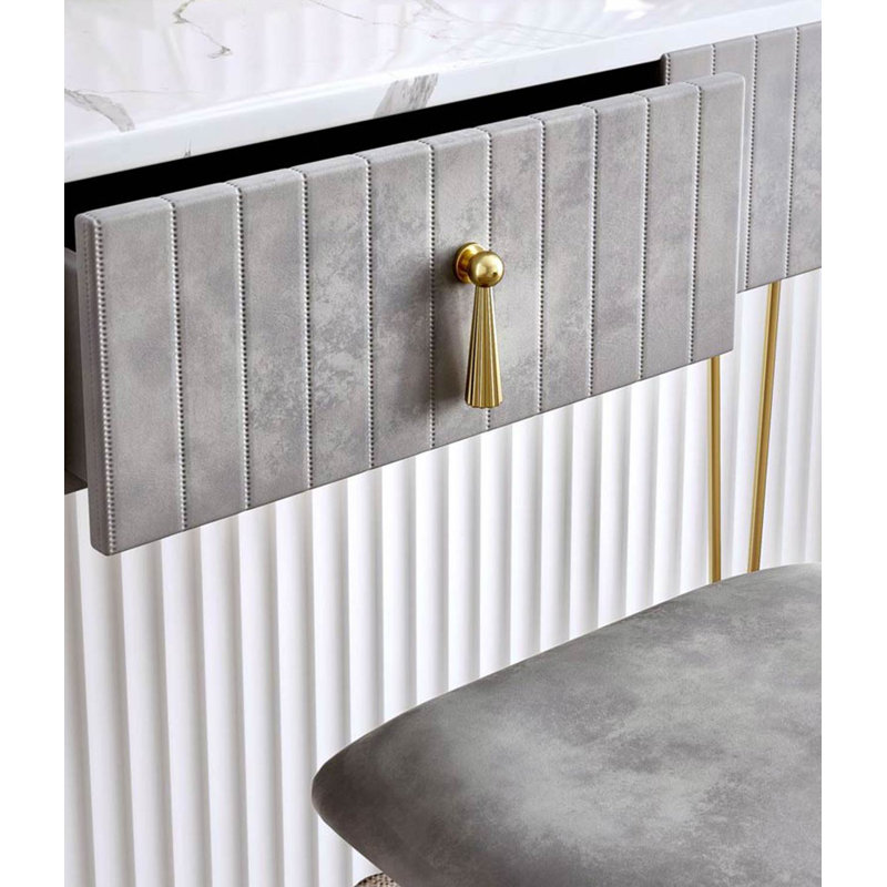 Aubie Dressing Table, Dove Grey