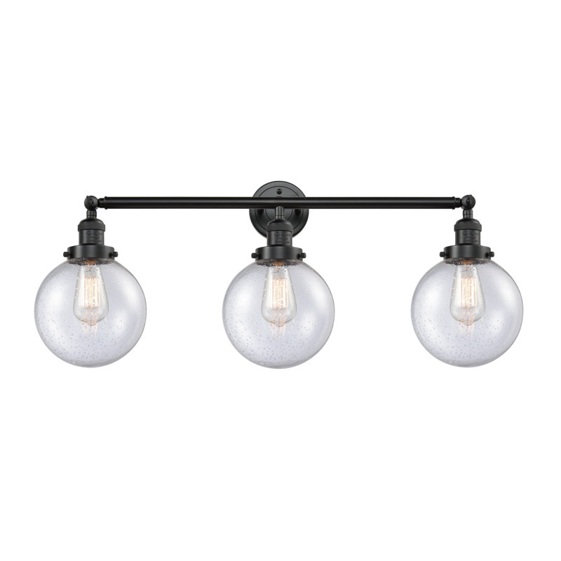 Clementina 3 - Light Dimmable LED Vanity Light, 6 Watt Vinage LED Bulb, Oil Rubbed Bronze, Seedy