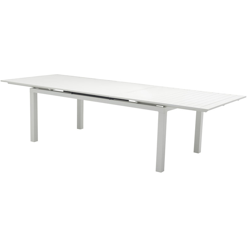 Table de salle à manger extensible Basurto Salzer, Blanc