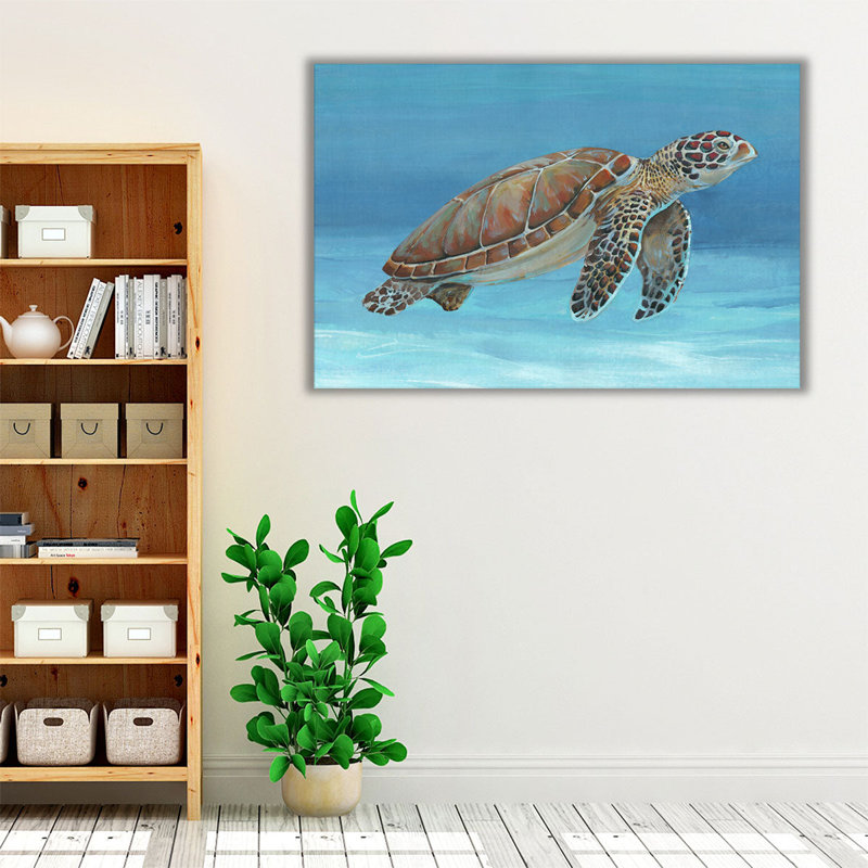 «Ocean Sea Turtle I», reproduction d'art sur toile, H 24 po x l 36 po