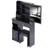 29.2" Small Space Left Drawer Desktop Vanity Table + Cushioned Stool, Extra Large Right Sliding Mirror, Multi Layer High Capacity Storage, Practical Fashionable Dresser, Suitable For Small Space-1466754756