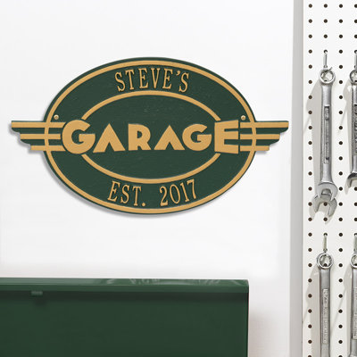 Décoration murale à plaque personnalisée garage Moderno