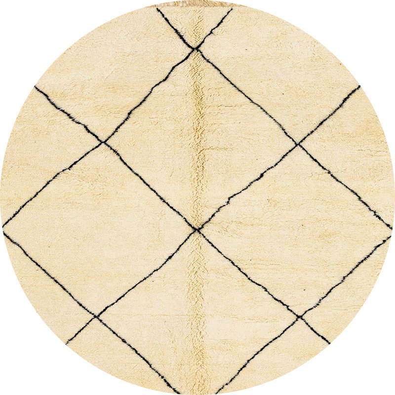 Tapis abstrait moderne 1554, Rond 4 pi