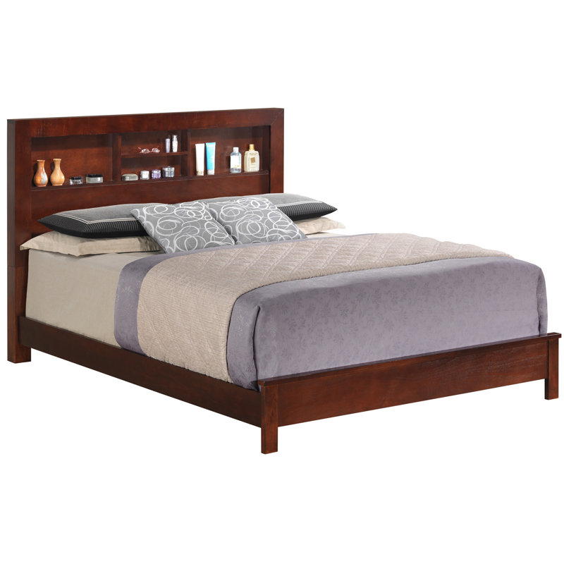 Elegant Cherry Transitional Queen Bed